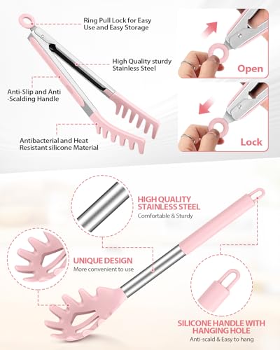 Silicone Spaghetti Spoon and Pasta Tong