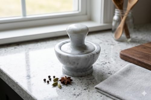 Marble Mortar and Pestle Set