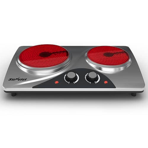 1800W Dual Burner Portable Electric Ceramic Stove