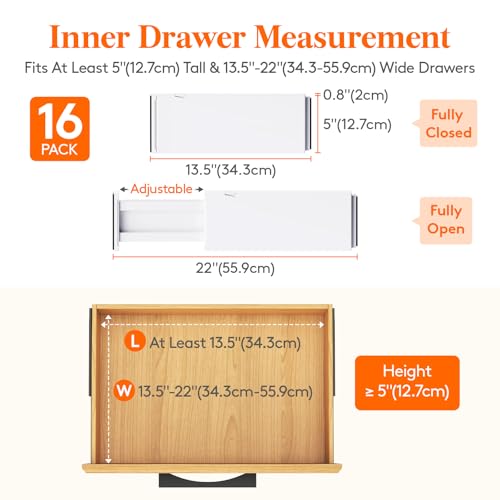 5" Tall Upgrade Drawer Dividers (16 Count)