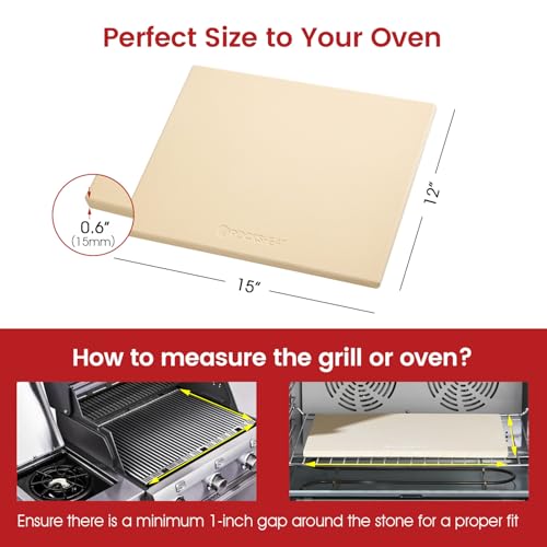 Pizza Stone Cordierite Pizza Pan for Oven Grill and BBQ