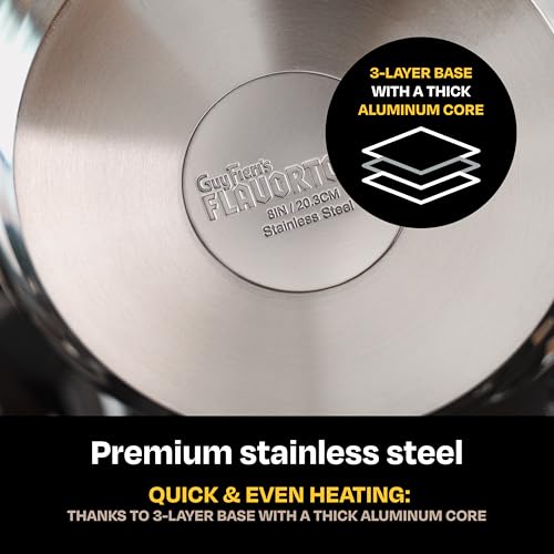 8 Quart Stainless Steel Stock Pot with Glass Lid