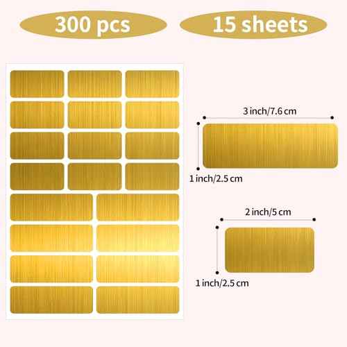 Gold Label Stickers Removable Writable Gift Labels