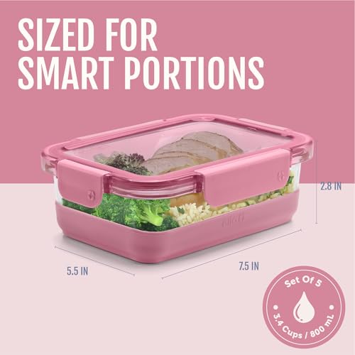 Duraglass Refresh 3.4 Cup Meal Prep Containers (5 Count)