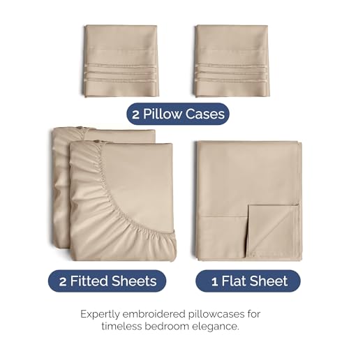 Split King Size 5 Piece Sheet Set