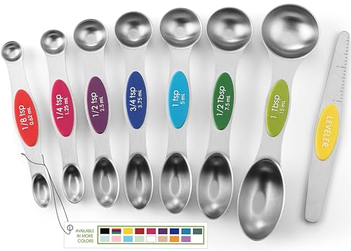 Magnetic Measuring Spoons Set of 8 for Kitchen