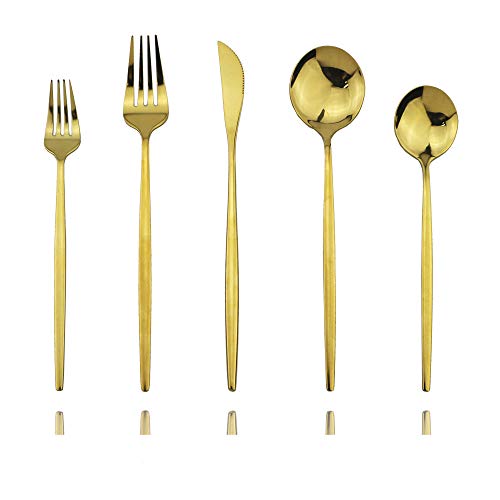 Shiny Gold Silverware Set (4 Count)