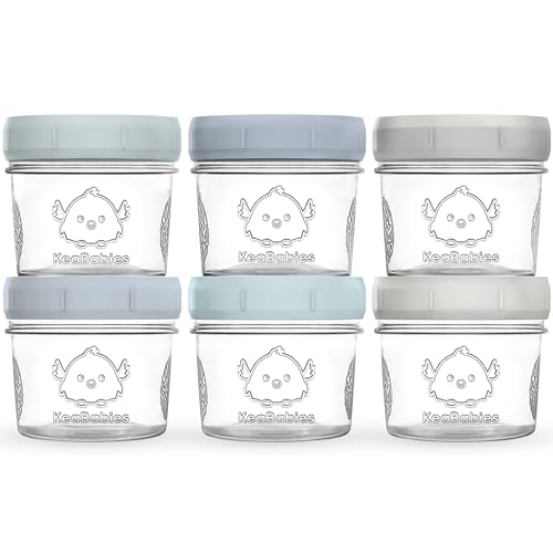6pk 4oz Glass Baby Food Containers with Lids (6 Count)