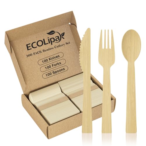 300 Count Bamboo Cutlery Set