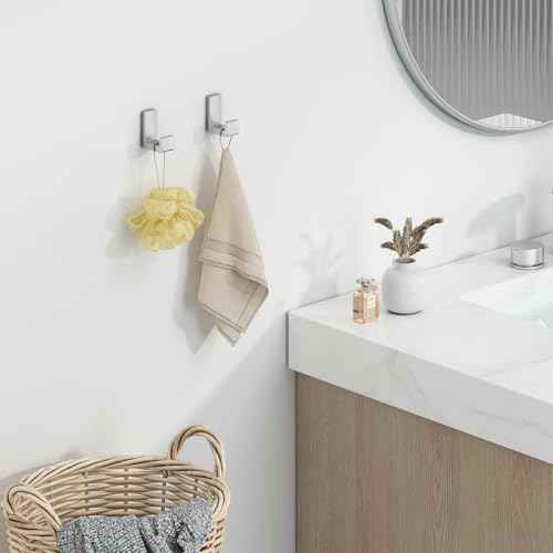 Towel Hooks Brushed Nickel (4 Count)