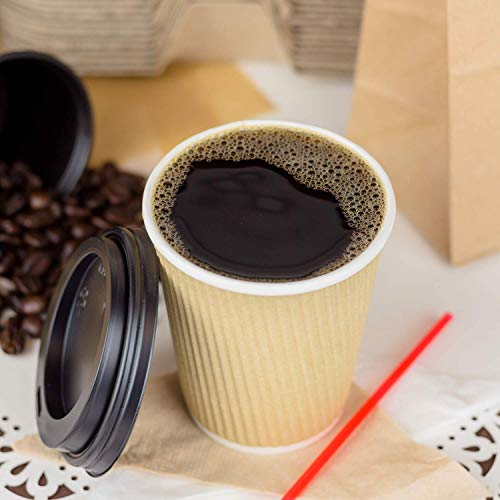 10 oz Ripple Insulated Coffee Cup [500 Count] Disposable Paper Hot Cup
