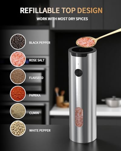 Electric Salt and Pepper Grinder Set