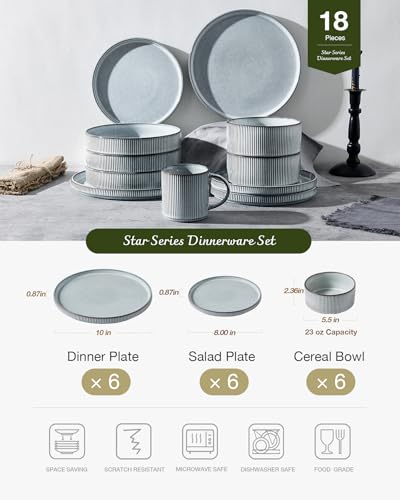 Star Plates and Bowls Sets (18 Count)
