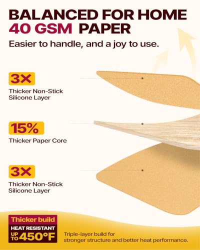9x13 Inch Parchment Paper Sheets 130PCS (130 Count)
