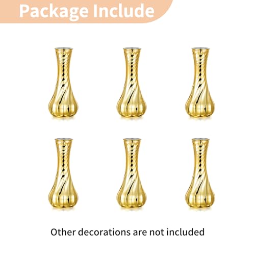 Gold Glass Bud Vase (6 Count)