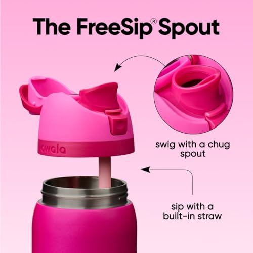 FreeSip Stainless Steel Water Bottle 32 oz Read My Lips
