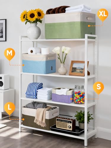 4 Pack Fabric Closet Storage Bins for Shelves (4 Count)
