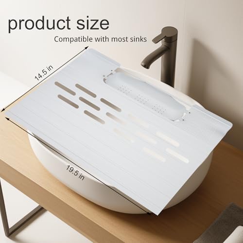 White Foldable Sink Cover