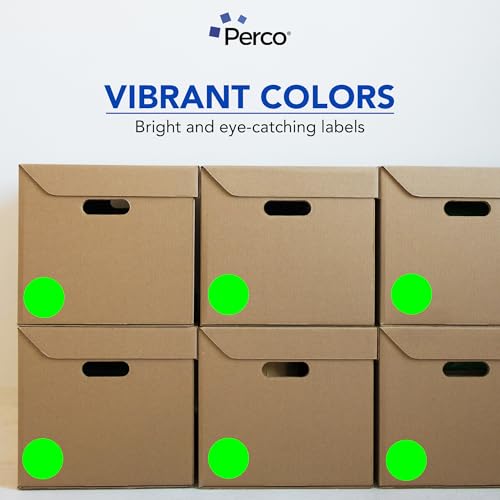 Neon Green Perforated Round Circle Dot Sticker 3 (3 Count)