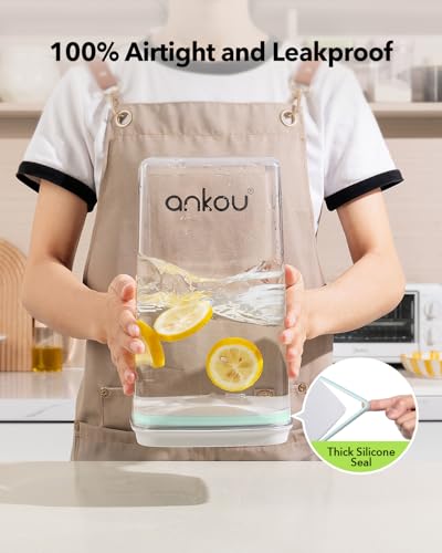 Airtight Food Storage Container with Pop Lid & 130ml Scoop (2 Count)