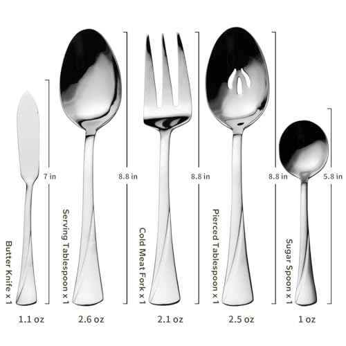 Alice 45 Piece Silverware Set Stainless Steel Flatware Set (6.25 Count)