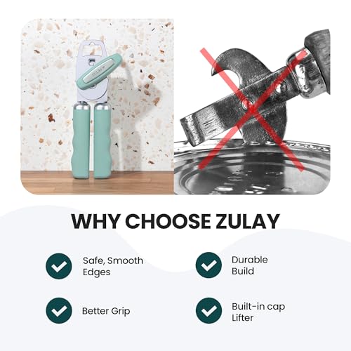 Heavy Duty Stainless Steel Can Opener Manual with Bottle Opener