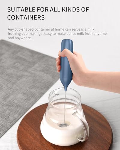Rechargeable Milk Frother Handheld with Stand