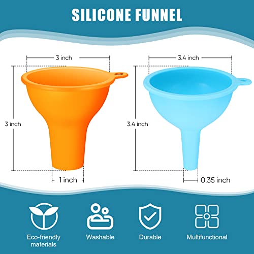 Silicone Funnels 4 Pieces Wide Mouth Funnel Small and Large