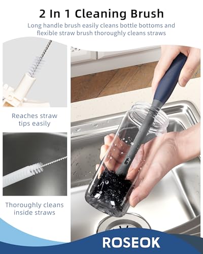 2 in 1 Bottle Brush with Straw Cleaner Brush