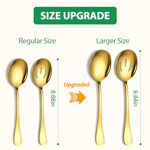 Stainless Steel Serving Spoons Set (8 Count)