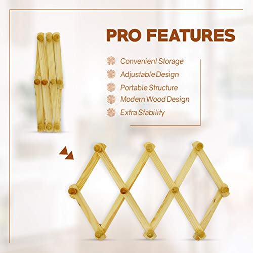 Accordion Style Wood Expandable Rack Hat (2 Count)