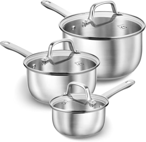 Stainless Steel Saucepan Set (3 Count)