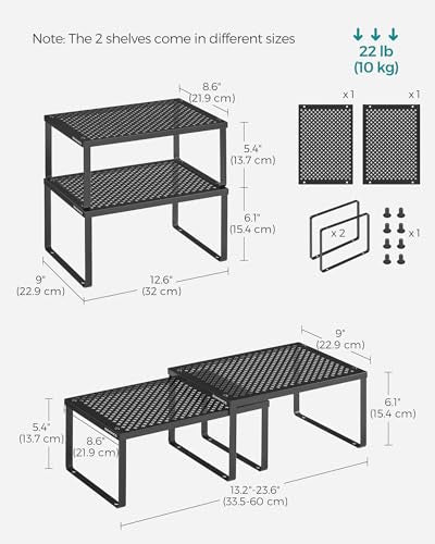 Set of 4 Metal Spice Racks (4 Count)