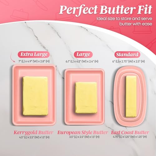 Extra Large Ceramic Butter Dish with Lid