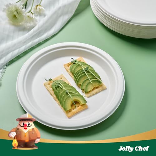 Compostable Heavy Duty Plates 𝟭𝟬 𝗜𝗻𝗰𝗵 [𝟱𝟬𝟬 𝗣𝗮𝗰𝗸] Eco (500 Count)