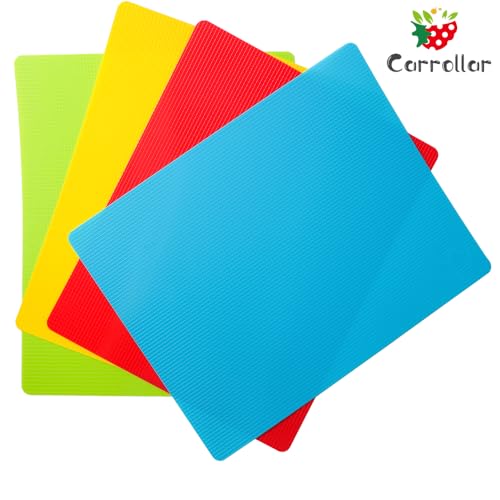 Flexible Plastic Cutting Board Mats (4 Count)