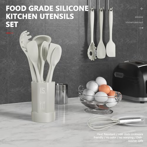 Silicone Cooking Utensils Set (15 Count)