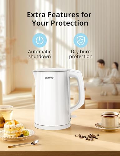 Stainless Steel Double Wall Electric Kettle 1.5L