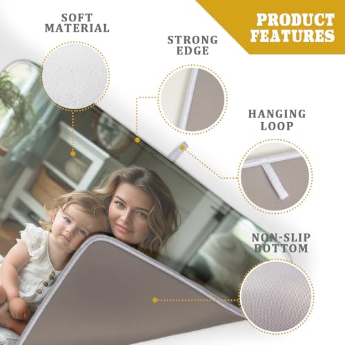 Custom Dish Drying Mat Customized Drainer Pad with Image Logo Text 18x24 Inch Personalized Absorbent Dish Dry Pad for Kitchen Counter Sink