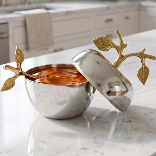 Silver Honey Jar Dish