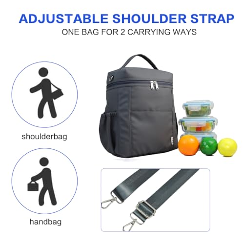 NOL Insulated Lunch Bags for Women Cooler Bag Lightweight Nylon Waterproof Lunch Box for Work