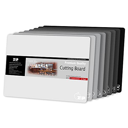 Plastic Cutting Boards for Kitchen (8 Count)