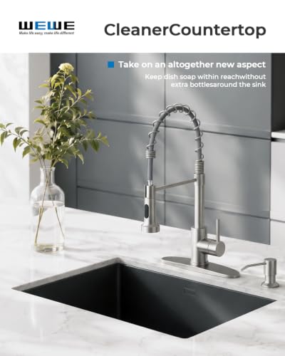 Utility Sink Faucet with Sprayer and Soap Dispenser