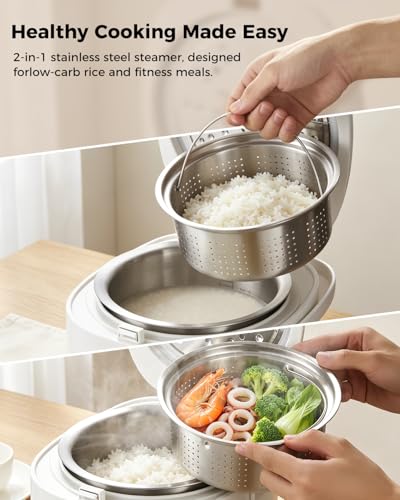 Stainless Steel Rice Cooker Small 6 Cup