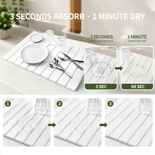 Large Stone Diatomaceous Dish Drying Mat