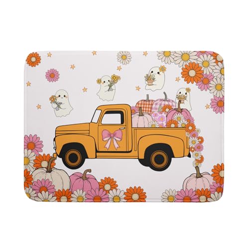 Pink Ghost Dish Drying Mat