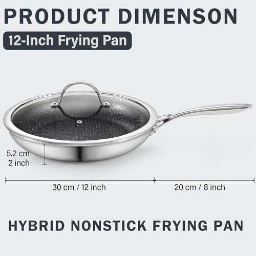 Stainless Steel Hybrid Nonstick 12