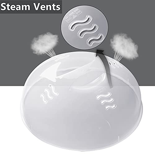 Microwave Splatter Cover for Food Large Microwave Plate Food Cover With Easy Grip Handle Anti