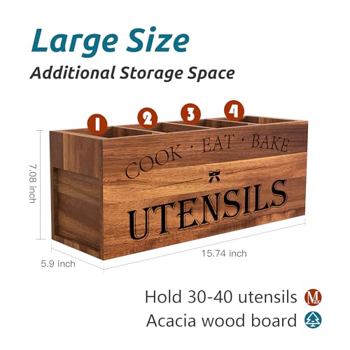 Extra Large Utensil Holder Countertop for Kitchen Counter