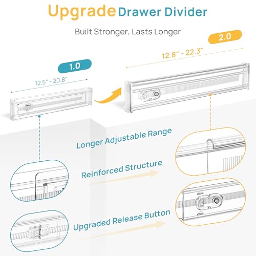 2.36" Short Upgrade Drawer Dividers 12.8" (4 Count)